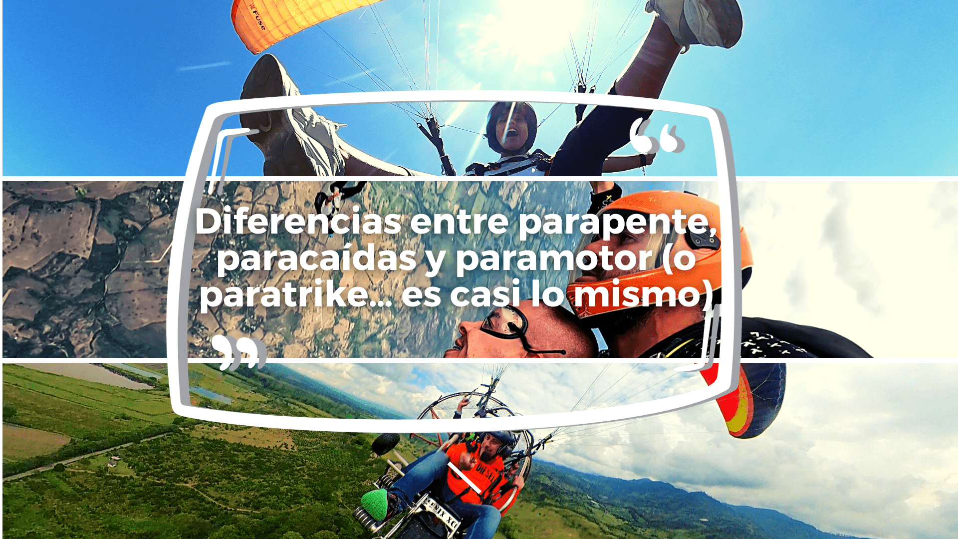Descubre las diferencias entre parapente, paracaídas y paramotor